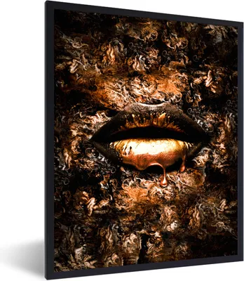 Produktbild von MuchoWow® Gerahmtes Poster Farbe - Frau - Luxus 60x80 cm - Poster mit Schwarzem Bilderrahmen Wandposter Rahmen Foto Bilder - Premium - Wanddeko Wohnzimmer