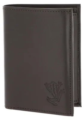 Produktbild von oxmox Leder Geldbörse Leather RFID Protect Kombibörse Frog 2.0 Embossed Brown dunkelbraun