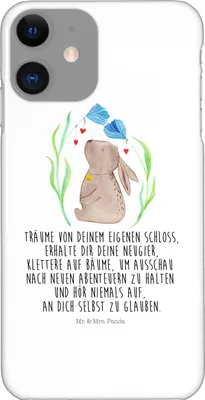 Produktbild von Mr. & Mrs. Panda Iphone 11 Handyhülle Hase Blume - Weiß - Geschenk, Handy Schutzhülle, Hülle, Geburt, Kaninchen, Taufe, Smartphone, Ostern, Geburtstag, Schwangerschaft