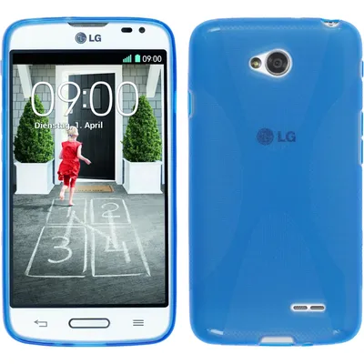 Produktbild von PhoneNatic Case kompatibel mit LG L70 - blau Silikon Hülle X-Style + 2 Schutzfolien