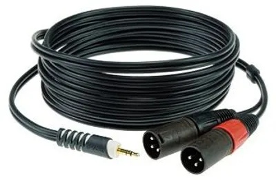 Produktbild von KLOTZ AIS GmbH AY9-0300, 3.5mm, Männlich, 2 x XLR (3-pin), Männlich, 3 m, Schwarz