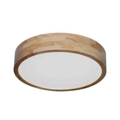 Zdjęcie produktu dla Plafon LED okrągły NORTON biały 24W Odcienie bieli 2700lm drewno wym:6x40x40cm IP20 Italux