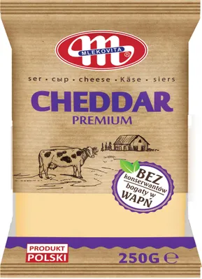 Zdjęcie produktu dla Mlekovita Ser Cheddar kawałek 250g