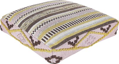 BELIANI Poduszka podłogowa wielokolorowa bawełniana 60 x 60 x 12 cm kwadratowa boho salon sypialnia geometryczny wzór