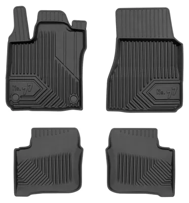 Image de Tapis de sol en caoutchouc pour Smart Forfour II 2014-2020 (hayon) – 4 pièces, noirs, sur mesure