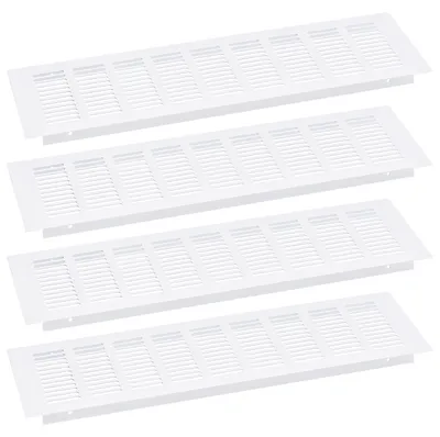 Zdjęcie produktu dla Osłony do otworów wentylacyjnych, 4 sztuki, 400 x 80 mm, Kratka wentylacyjna z żaluzjami
