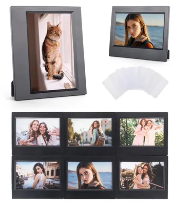8er-Set Tischfotorahmen für Instax Wide Film, schwarz