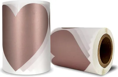 Produktbild von Rubbelaufkleber HERZEN 70x80mm ROSA x10