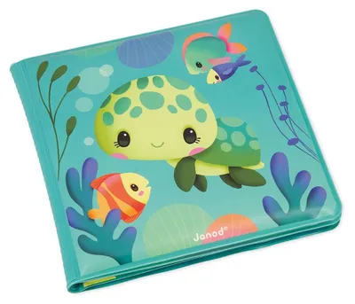 Productafbeelding van Janod badspeelgoed, badboek met zeeschildpad, magisch waterspeelgoed
