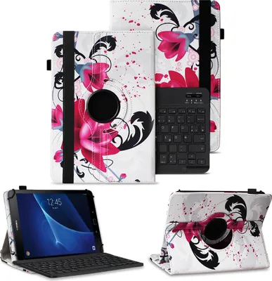 Produktbild von Schutzhülle Samsung Galaxy Tab A6 10.1 2016 Hülle Tablet Tasche QWERTZ TastaturFarben:Motiv 7