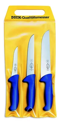Obrázek produktu pro F. DICK Küchenmesser Set ErgoGrip 3tlg Ausbeinmesser 13cm+15cm Blockmesser 21cm