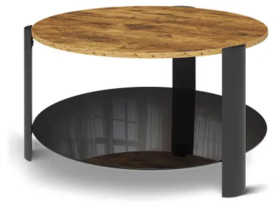 Productafbeelding van Salontafel Vicco Navo Eiken rustiek/Zwart 80 x 80 cm, Model 62705