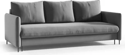 Produktbild von Sofa Bella hellgrau mit Schlaffunktion - Stoff Riviera 91