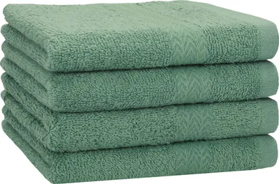 Produktbild von Betz 4 Stück Handtücher 50x100 cm PREMIUM  100% Baumwolle  Farbe: tannengrün