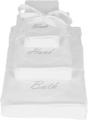 Produktbild von Betz 3 tlg. Handtücher Set WASH/HAND/BATH 1 Handtuch 1 Gästetuch 1 Liegetuch 100 % Baumwolle