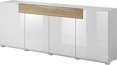 Produktbild von Meublorama HA-TOLEDO-2494DW25*2C/87KG, 4 Tür(en), Weiß, Mitteldichte Faserplatte (MDF), 1 Schublade(n), 2 Jahr(e), 390 mm