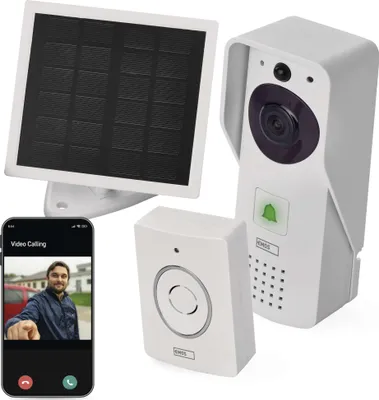 GoSmart Domovní bezdrátový bateriový videozvonek IP-09D s WiFi a solárním panelem