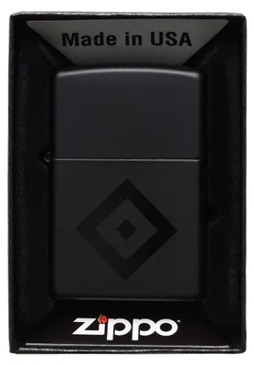Immagine prodotto di Accendino Zippo Hamburger SV nero opaco con logo HSV Raute lucido