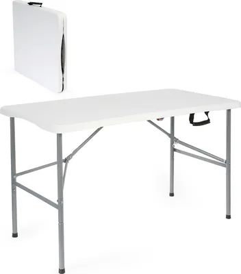 Produktbild von Wiltec Campingtisch klappbar 122x60x75 cm Klapptisch mit Tragegriff Partytisch Biertisch Gartentisch Buffettisch Bierzeltgarnitur Camping Tisch