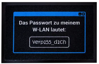 Produktbild von WLAN Passwort 60 x 40 cm Türmatte Fussmatte sauberlaufmatte