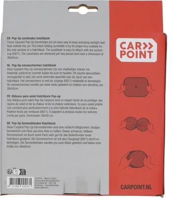 Produktbild von CARPOINT Auto Sonnenschutz Frontscheibe Seitenscheibe faltbar Klar/Schwarz Faltbar
