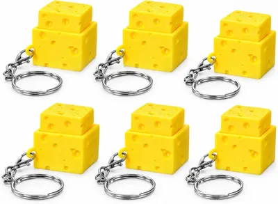 Obrázek produktu pro Klíčenky ve tvaru klávesnice – sada 6 kusů – fidget hračka, rozměry 2,3 cm