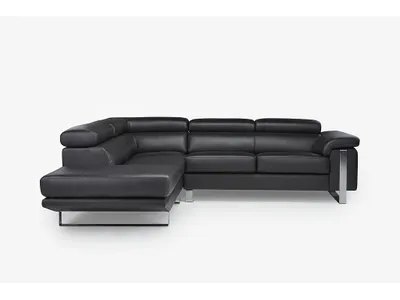 Produktbild von Vente-unique MYSTIQUE, Ecksofa, Wohnzimmer, Schwarz, 5 Sitz(e), Schwarz, 600 kg