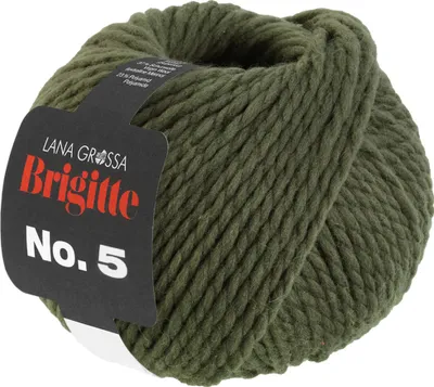 Produktbild von Lana Grossa BRIGITTE No. 5 NATURE 50 g 2-fach verzwirntes Merino-Dochtgarn 75 m Farbe 007 - Moosgrün