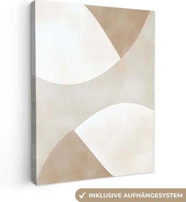 Obrázek produktu pro Obrazy na plátně 60x80 cm - Japandi - béžová, obraz moderní, nástěnná dekorace, malba