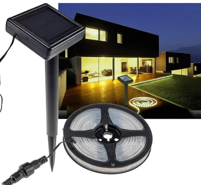 Produktbild von ChiliTec 23978 LED Solar LED-Stripe 3m, warmweiß 3000K IP44, Dämmerungssensor