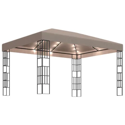 Obrázok produktu pre Pavilón s LED rozprávkovými svetlami 4x3 m Taupe