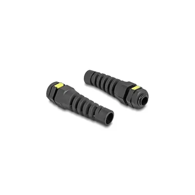 Produktbild von Delock - Kabelverschraubung - M12, Belüftung, Zugentlastung, IP68 staub- und wasserdicht - Schwarz, RAL 9005 (Packung mit 2)