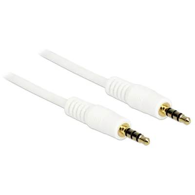 Produktbild von Tragant 15 m Klinke Audiokabel für iPhone, iPad, iPod, Mobiltelefon, Audiogerät - Zweiter Anschluss: 1 x 4-pin Mini-phone Stereo Audio - Male - Golden Beschichteter Stecker - 20 AWG - Weiß