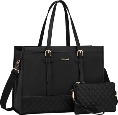 Produktbild von LOVEVOOK Laptoptasche 15,6 Zoll Handtasche Damen Schwarz