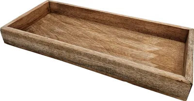 Produktbild von Tablett Mangoholz Dekotablett Holztablett Tischdeko Serviertablett 40 x 18 cm