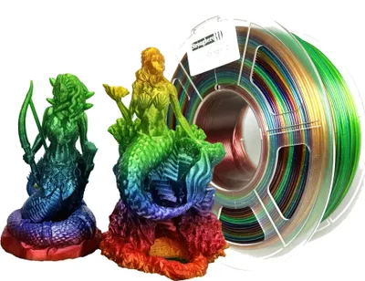 PETG-Filament 1,75 mm, Regenbogen, 1 kg, durchscheinend