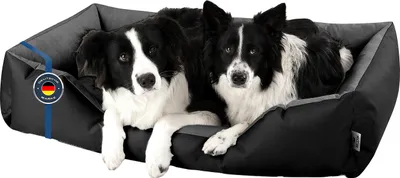 Produktbild von BedDog Hundebett LUPI waschbar,(XXL) ca. 120x85x23cm,THE-ROCK (schwarz/grau)