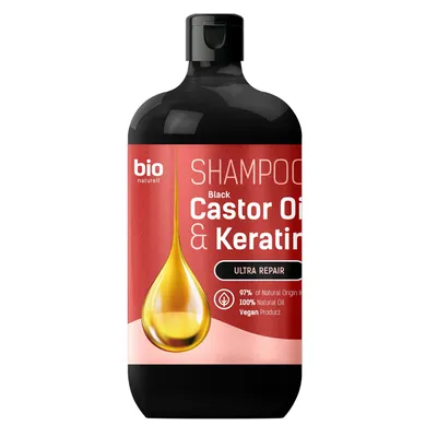 Obrázek produktu pro Bio Naturell Šampon s černým ricinovým olejem a keratinem pro všechny typy vlasů, 946 ml