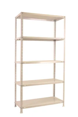 Produktbild von PROREGAL Schraubregal PANDA TALL | HxBxT 200x110x40cm | 5 Fachböden | Fachlast 90kg | Weiß