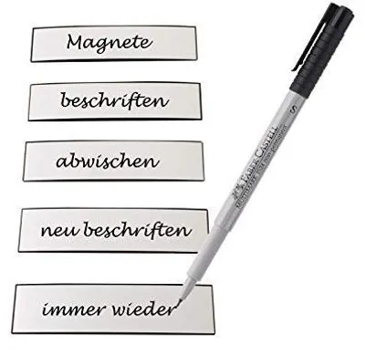 Magnetstreifen-Etiketten weiß 83x19 mm, 50 Stück, beschreibbar