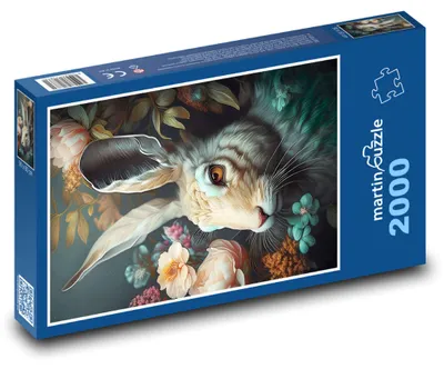 Obrázok produktu pre martinpuzzle - Puzzle 2000 - Zajíac medzi kvetmi