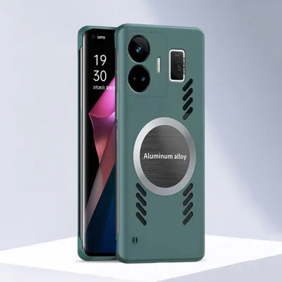 Produktbild von Realme GT Neo 5 Hülle, Frameless PC Matt Kühlabdeckung Loch Wärmeableitung Schutzhülle für Realme GT Neo 5 Grün