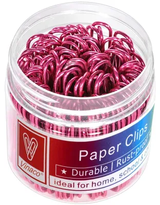 Produktbild von Solidchoice – Set mit 100 rosa Büroklammern, 50 mm lang