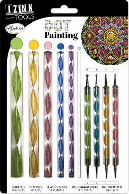 Produktbild von Aladine kreative Dot Painting Set - 10 Werkzeuge für Punktmalerei