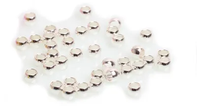 Crimp Perlen 2,5 mm, 500 Stück, silber, Messing, für DIY Schmuck