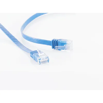 Immagine prodotto di Cavo patch cavo piatto U/UTP cat. 6 slim blu 15m