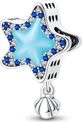 Produktbild von Charms Silber Anhänger Beads Seestern für DIY Armband