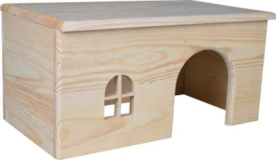 Produktbild von Trixie Kleintierhaus Holz, 40 x 20 x 23 cm, für Kaninchen & Meerschweinchen, ohne Nägel, extra Liegefläche, tierschutzkonform