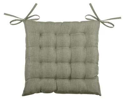Produktbild von STOF | Sitzkissen - BEA - 40x40 cm - Olivgrün - Gepolstert - Praktische Bindebänder