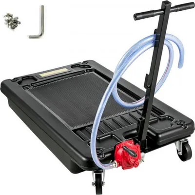 Image de Bac de récupération d'huile – Bac de récupération d'huile 64 L – Profil plat avec tuyau de 244 cm – Atelier & automobile
